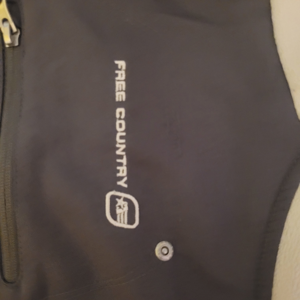 Free Country Cream and Gray Hooded Jacket - Picture 2 of 5